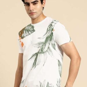 being human graphic printed pure cotton slim fit t