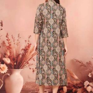 claura women floral printed aline midi dress