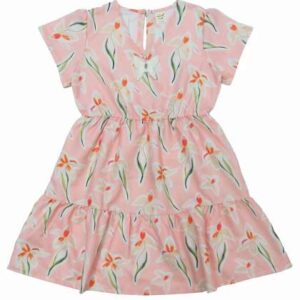 clothe funn print georgette fit flare dress