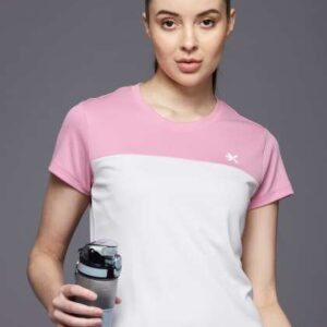 hrx by hrithik roshan women colourblocked tshirt