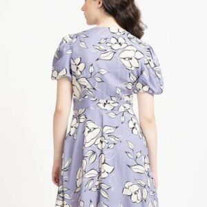 june 9 clothing women floral printed fit flare mi