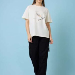 mast harbour women printed pockets tshirt
