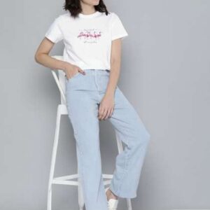 mast harbour women white pink printed pure cotto