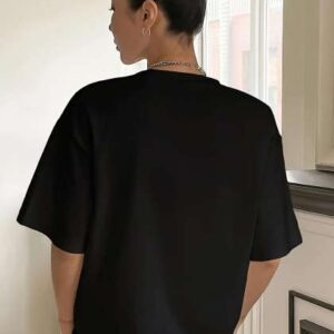 szn oversized typography printed round neck cotton