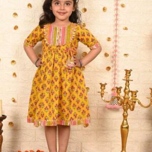 sangria girls floral printed aline midi ethnic dre
