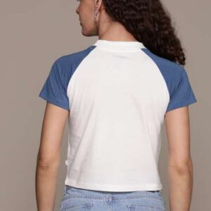 the roadster lifestyle co printed slim fit crop ts