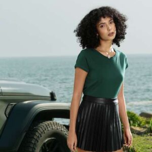 the roadster lifestyle co women green solid round