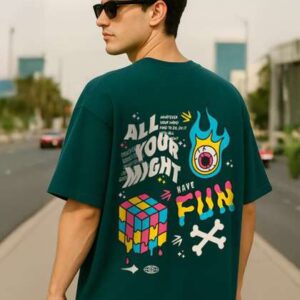 veirdo men printed applique tshirt
