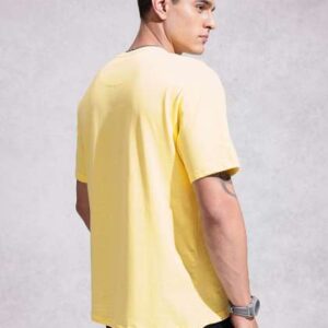 wrogn pure cotton typography printed oversized tsh