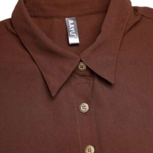 aayu rollup sleeves tieup shirt midi dress